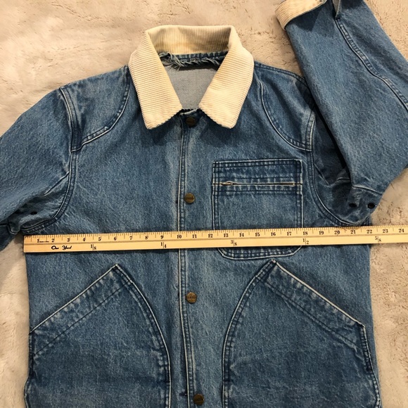 LL Bean Vintage Denim Chore Barn Coat Jacket size medium - Picture 12 of 15